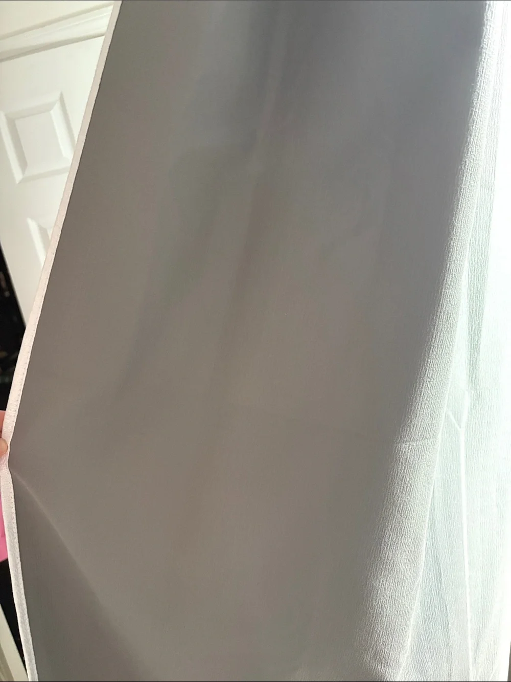 Four Mainstays White Blackout Curtains